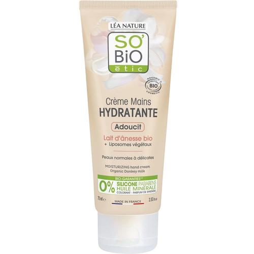 So Bio Etic - Crème Mains Hydratante¹, Adoucit, Lait D'ânesse Bio 75 Ml 