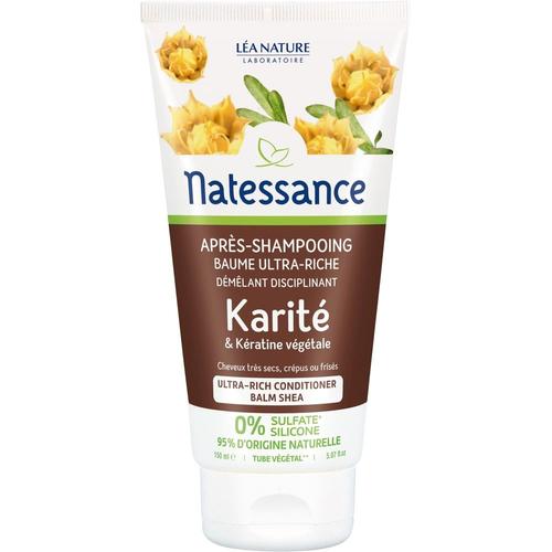 Natessance - Après-Shampooing Baume Ultra-Nourrissant - Karité&kératine Végétale 150 Ml 
