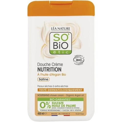 So Bio Etic - Douche Crème Nutrition, À L'huile D'argan Bio, Satine 450 Ml 