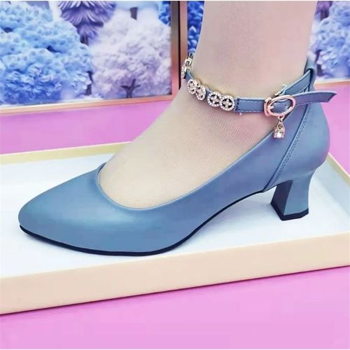 Chaussures Cresfimixescarpins Classiques En Cuir Pu Pour Femmechaussures Légèresrondesnoiresà Talons Carréspour Le Bureauc6446c