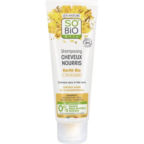 So Bio Etic - Shampooing Cheveux Nourris, Karité Bio&cire De Jojoba 250 Ml 