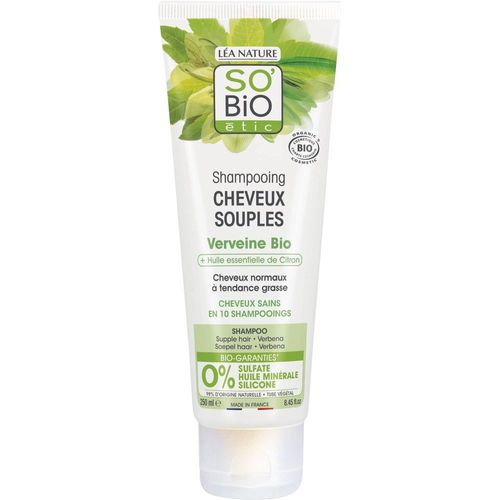 So Bio Etic - Shampooing Cheveux Souples, Verveine Bio&huile Essentielle De Citron 250 Ml 