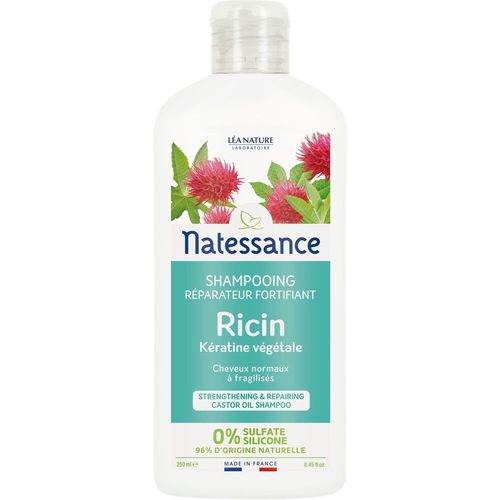 Natessance - Shampooing Réparateur Fortifiant - Ricin&kératine Végétale 250 Ml 