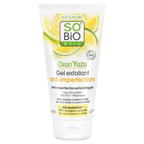 So Bio Etic - Gel Exfoliant Anti-Imperfections, Clean'yuzu 150 Ml 