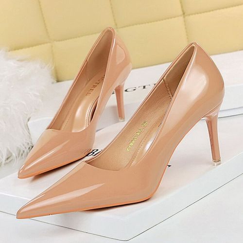 Chaussures Bigtreechaussures En Cuir Verni Pour Femmeescarpins Talons Aiguilleschaussures De Mariage Rouges10.5 Cmpatients