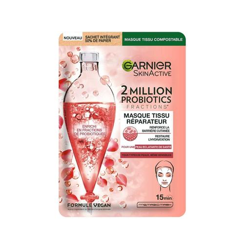 Garnier - Skinactive Masque Tissu Soin Visage Réparateur 2 Million Probiotics 22 G 