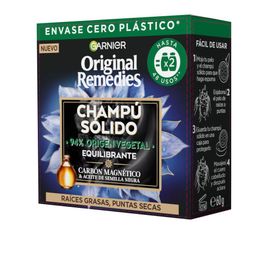 Garnier - Original Recedies Shampoing Solide Équilibrant Au Charbon Magnétique 60 Gr Shampooing 60 G 