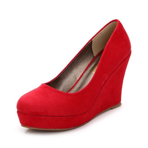 Chaussures Lihuamaochaussures Escarpins Roses En Cuir Verniespadrilles Compenséesplateformetalons Hautstravailixmariagepour Femme