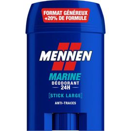 Mennen - Marine Deodorant Homme 24h Stick Large Sans Alcool Anti Traces 60 Ml 