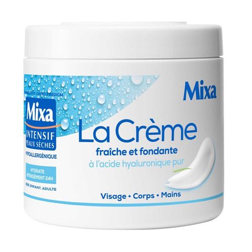 Mixa - Mixa Intensif Peaux Sèches Crème Multi-Usages À L'acide Hyaluronique Pur Bébé, Enfant, Adulte 400 Ml 