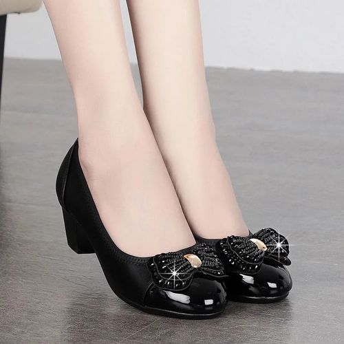 Chaussures Escarpins Classiques En Cuir Pu Pour Femmeschaussures Talons Carrésà Enfilersexypour Fête Et Boîte De Nuitbleub6052d