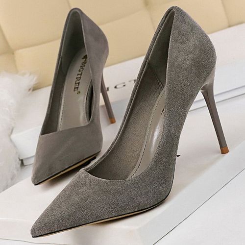 Bigtree-Escarpins En Daim À Talons Hauts Pour Femme,Chaussures De Bureau À La Mode,Escarpins De Base,Grande Taille 42 43,