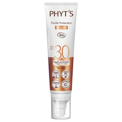 Phyt's - Fluide Protecteur Solaire Spf30 Haute Protection Solaire Visage Et Corps 100 Ml 