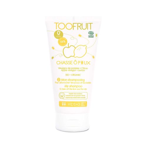 Toofruit - Chasse O Poux, Shampoing Bio Pomme - Citron Shampooing 150 Ml 