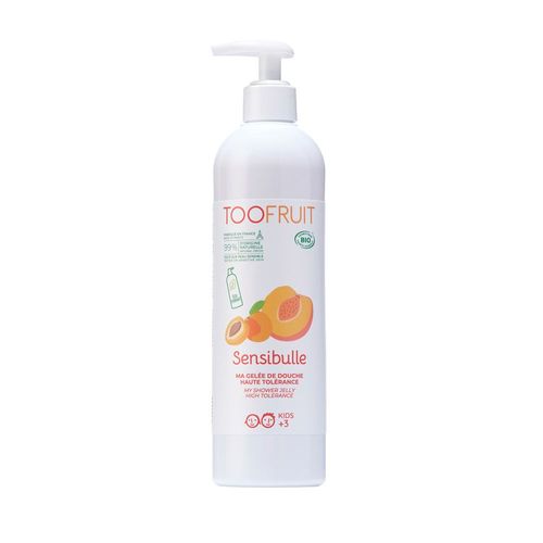 Toofruit - Sensibulle, Gelée De Douche Haute Tolérance Bio - Ecofromat Abricot Pêche Gelée Sans Savon Ni Sulfates 400 Ml 