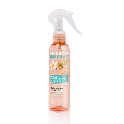 Energie Fruit - Monoi&huile D'argan Bio | Cheveux Abimes Huile Capillaire Sans Silicone 150 Ml 