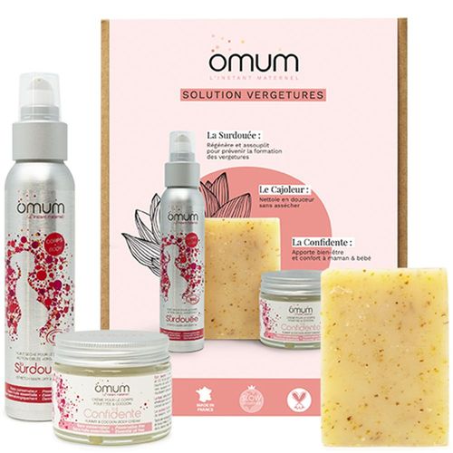 Omum - Coffret Solution Vergetures 3 Soins Anti-Vergetures Bio 1 Unité 