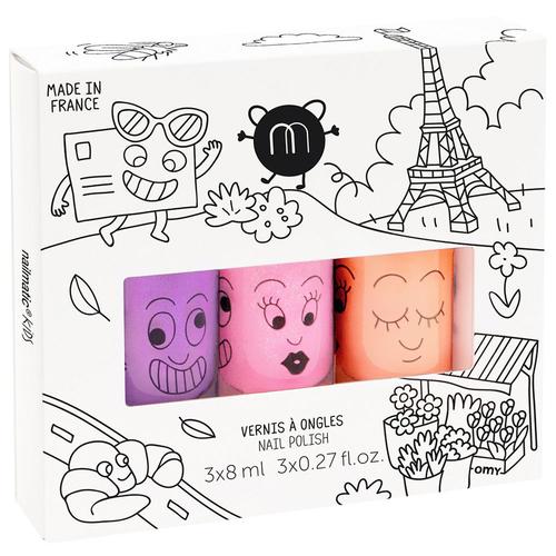 Nailmatic - Coffret Paris3 Trio Vernis À L'eau Marshi + Dolly + Flamingo 1 Unité 