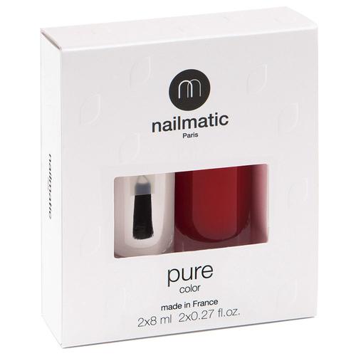 Nailmatic - Pure Color Duo Base&top + Kate Vernis À Ongles Biosourcé Jusqu'à 84% Base&top 2-En-1 + Rouge Bordeaux 1 Unité 