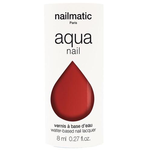 Nailmatic - Aqua Nail Garance Vernis À Ongles Base D'eau (54%) Rouge Coquelicot 8 Ml 