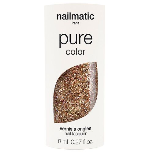 Nailmatic - Pure Color Stella Vernis À Ongles Biosourcé Jusqu'à 84% Paillettes Cuivrées 8 Ml 