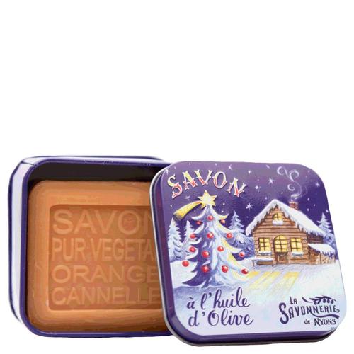 La Savonnerie De Nyons - Savon 100g Orange-Cannelle Et Boîte Métal Chalet 
