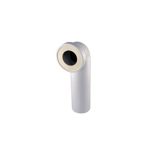 Pipe rigide PVC longue coudée mâle blanche pour WC diam.100
