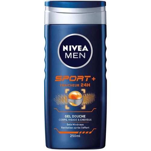Nivea - Sport+ - Gel Douche 3en1 Visage Corps&cheveux Shampoing Homme 250 Ml 