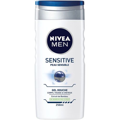 Nivea - Sensitive - Gel Douche 3en1 Visage Corps&cheveux Shampoing Homme 250 Ml 