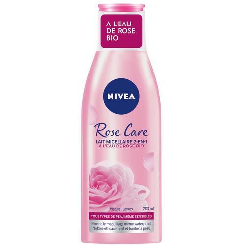 Nivea - Rose Care- Lait Démaquillant Micellaire À L'eau De Rose Bio Démaquillant 200 Ml 