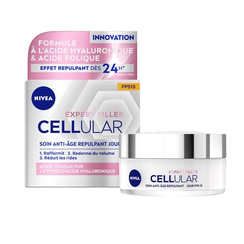 Nivea - Cellular Expert Filler - Soin Jour Anti-Âge Repulpant Fps15 50 Ml Visage Anti-Âge Femme 