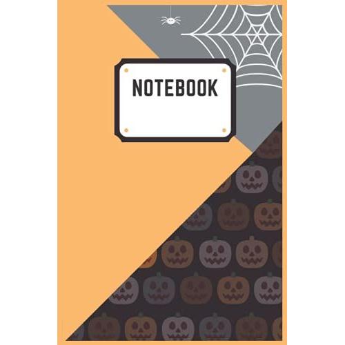 Notebook: Colorful Spooky Halloween Blank Lined Notebook