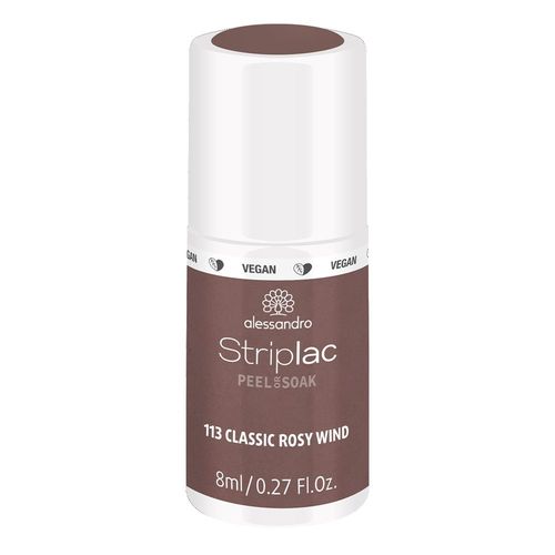 Alessandro - Striplac Peel Or Soak Classic Rosy Wind8 Ml Vernis Semi-Permanent Led Longue Tenuestriplac Striplac Peel Or Soak Classic Rosy Wind8 Ml 
