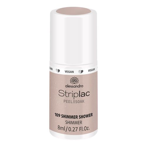 Alessandro - Striplac Peel Or Soak Champagne Shower Shimmer 8 Ml Vernis Semi-Permanent Led Longue Tenuestriplac Striplac Peel Or Soak Champagne Shower Shimmer 8 Ml 