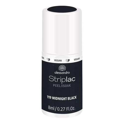 Alessandro - Striplac Peel Or Soak Midnight Black 8ml Vernis Semi-Permanent Led Longue Tenuestriplac Striplac Peel Or Soak Midnight Black 8ml 