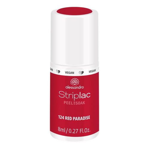 Alessandro - Striplac Peel Or Soak Red Paradise 8 Ml Vernis Semi-Permanent Led Longue Tenuestriplac Striplac Peel Or Soak Red Paradise 8 Ml 