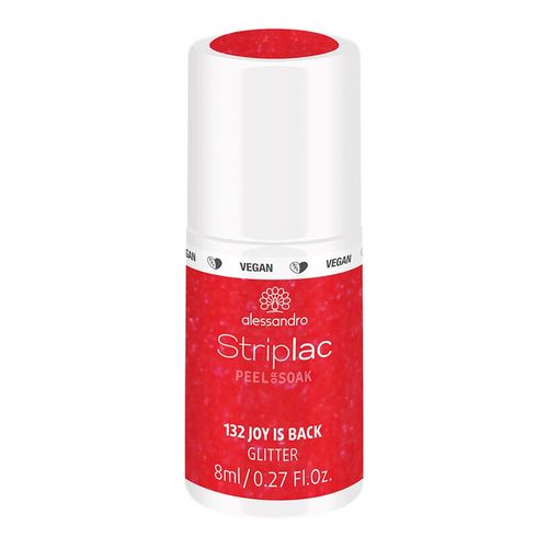 Alessandro - Striplac Peel Or Soak Joy Is Back Glitter 8 Ml Vernis Semi-Permanent Led Longue Tenuestriplac Striplac Peel Or Soak Joy Is Back Glitter 8 Ml 