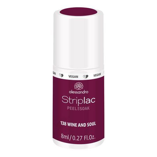 Alessandro - Striplac Peel Or Soak Wine And Soul 8 Ml Vernis Semi-Permanent Led Longue Tenuestriplac Striplac Peel Or Soak Wine And Soul 8 Ml 