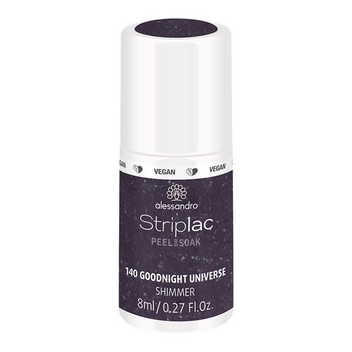 Alessandro - Striplac Peel Or Soak Good Night Universe Shimmer 8 Ml Vernis Semi-Permanent Led Longue Tenuestriplac Striplac Peel Or Soak Good Night Universe Shimmer 8 Ml 