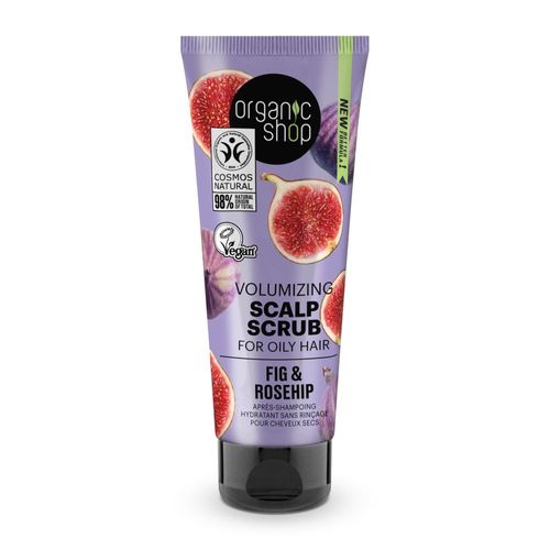 Organic Shop - Gommage Du Cuir Chevelu Pour Cheveux Gras Figue Cynorhodon Vegan Naturel 75 Ml 