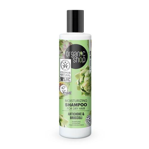 Organic Shop - Shampoing Cheveux Secs Artichaut Brocoli Vegan Naturel 280 Ml 