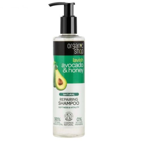 Organic Shop - Shampoing Réparateur Avocat Et Miel Bdih Shampoings 280 Ml 