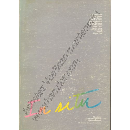 In Situ : 12 Artistes Pour Les Galeries Contemporaines - Exposition, 25 Mars Au 31 Mai 1982, Centre Georges Pompidou, Musée National D'art Moderne