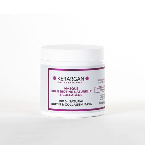 Kerargan - Masque Capillaire À La Biotine Et Au Collagène Pour Redonner Force Brillance Soin Des Cheveux 500 Ml 