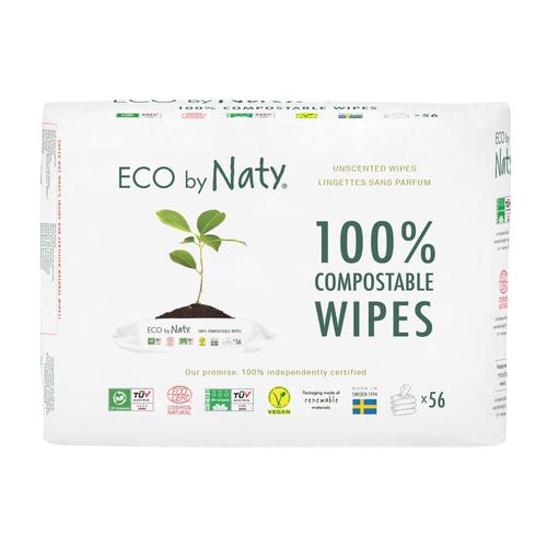 Eco By Naty - Lingettes Bébé Compostables Éco - 3x56 1 Unité 