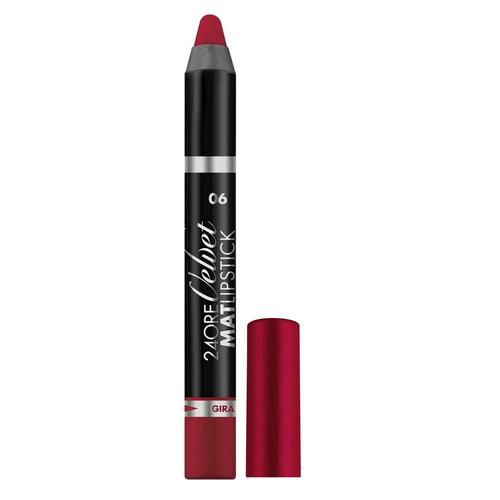 Deborah Milano - Crayon À Lèvres 24ore Velvet Mat Rouge A Levres 06 Bordeaux 20 Ml 