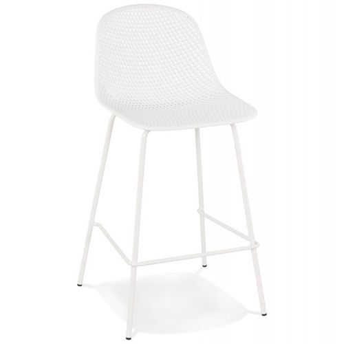 Paris Prix - Tabouret De Bar Design "Braddock" 96cm Blanc