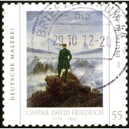 Timbre Oblitéré Deutschland, Caspar David Friedrich 1774-1840, Deutsche Malerei, 2011, 55
