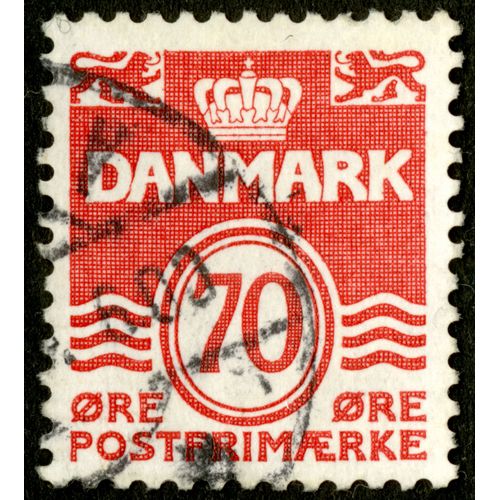 Timbre Oblitéré Danmark, 70 Ore, Postfrimaerke