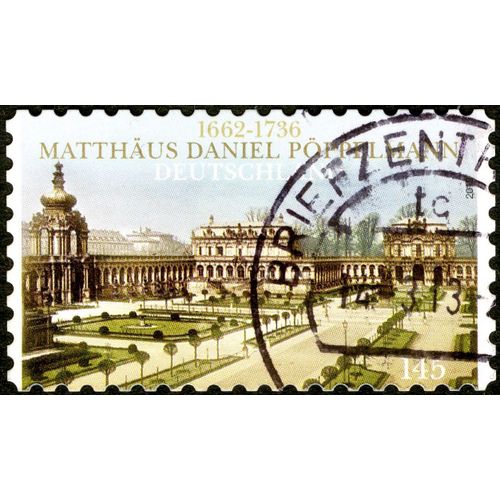 Timbre Oblitéré Deutschland, 1662-1736, Matthaüs Daniel Pöppelmann, 2012, 145